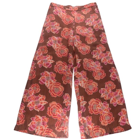 LOFT Pants - LOFT Boho Floral Linen Blend Wide-Leg Pants | Retro 70s Style Statement *SZM